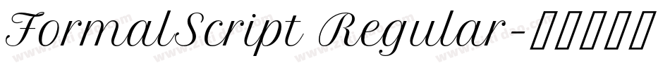 FormalScript Regular字体转换